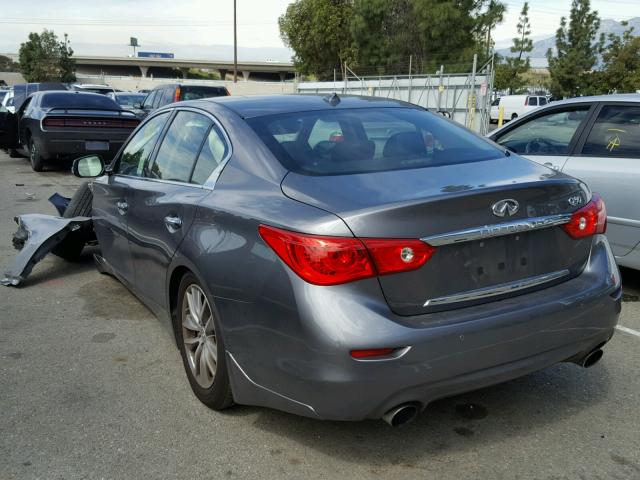 JN1EV7AP6HM733009 - 2017 INFINITI Q50 PREMIU GRAY photo 3