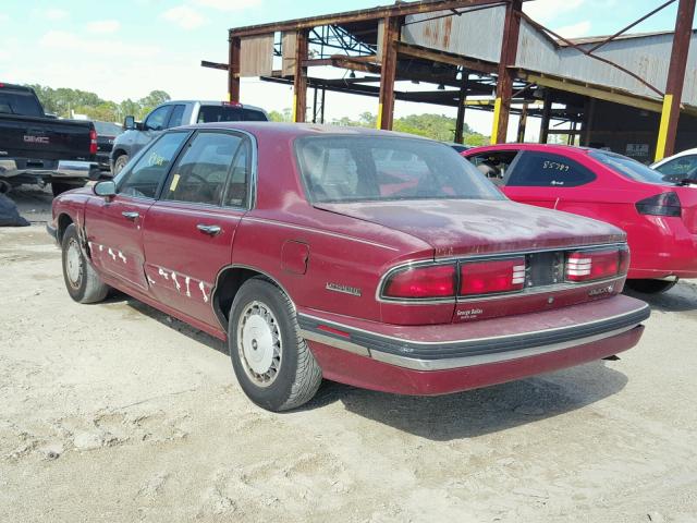 1G4HR53L0PH550009 - 1993 BUICK LESABRE LI MAROON photo 3