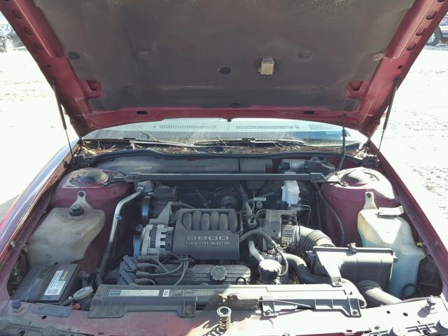 1G4HR53L0PH550009 - 1993 BUICK LESABRE LI MAROON photo 7