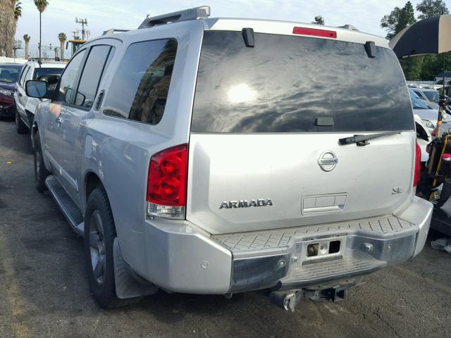 5N1AA08A15N721156 - 2005 NISSAN ARMADA SE SILVER photo 3