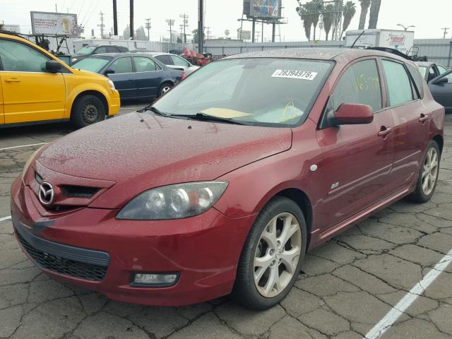 JM1BK344581128841 - 2008 MAZDA 3 HATCHBAC BURGUNDY photo 2