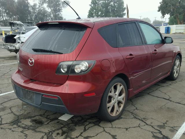 JM1BK344581128841 - 2008 MAZDA 3 HATCHBAC BURGUNDY photo 4