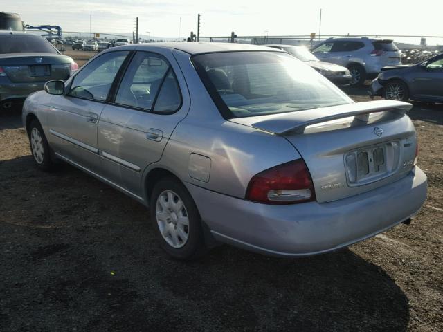 3N1CB51D42L678684 - 2002 NISSAN SENTRA XE SILVER photo 3