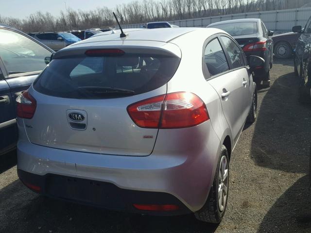 KNADM5A32C6040932 - 2012 KIA RIO LX Արծաթագույն լուսանկար 4