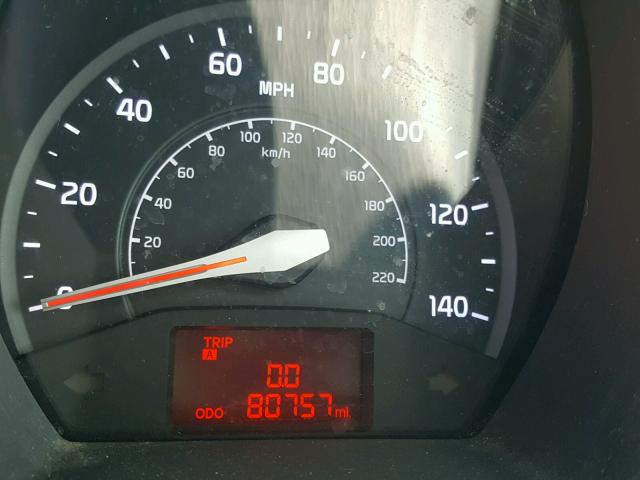 KNADM5A32C6040932 - 2012 KIA RIO LX Արծաթագույն լուսանկար 8