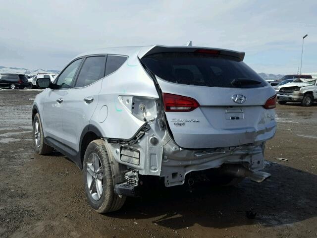 5XYZTDLB7HG440659 - 2017 HYUNDAI SANTA FE S SILVER photo 3