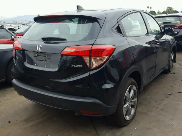 3CZRU6H37GM757993 - 2016 HONDA HR-V LX BLACK photo 4