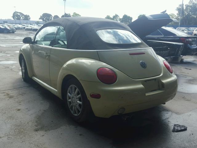 3VWCM21Y84M301178 - 2004 VOLKSWAGEN NEW BEETLE 黄色 照片 3