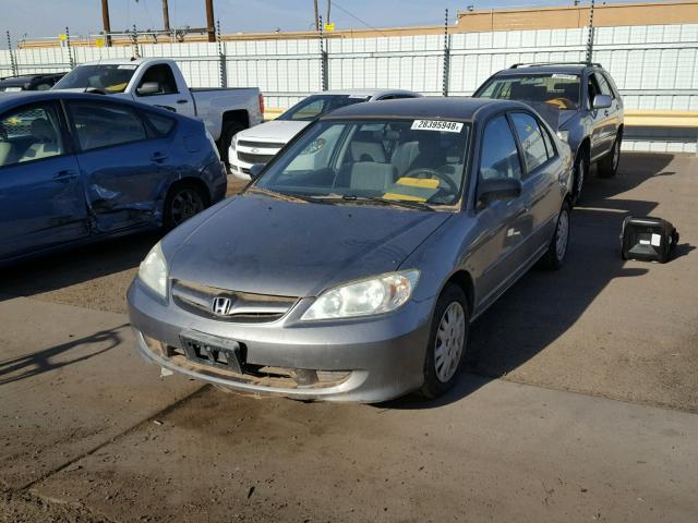 2HGES16534H622233 - 2004 HONDA CIVIC LX SILVER photo 2