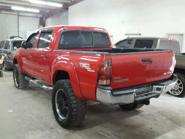 5TELU42N05Z041124 - 2005 TOYOTA TACOMA DOU 红色 照片 3