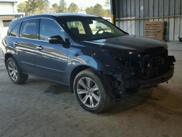 2HNYD2H88DH514722 - 2013 ACURA MDX ADVANC BLUE photo 1