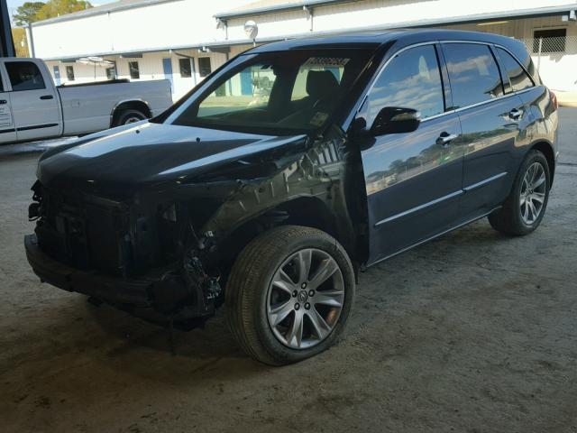 2HNYD2H88DH514722 - 2013 ACURA MDX ADVANC BLUE photo 2