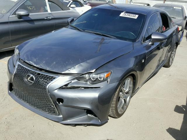 JTHBF1D24E5005140 - 2014 LEXUS IS 250 GRAY photo 2