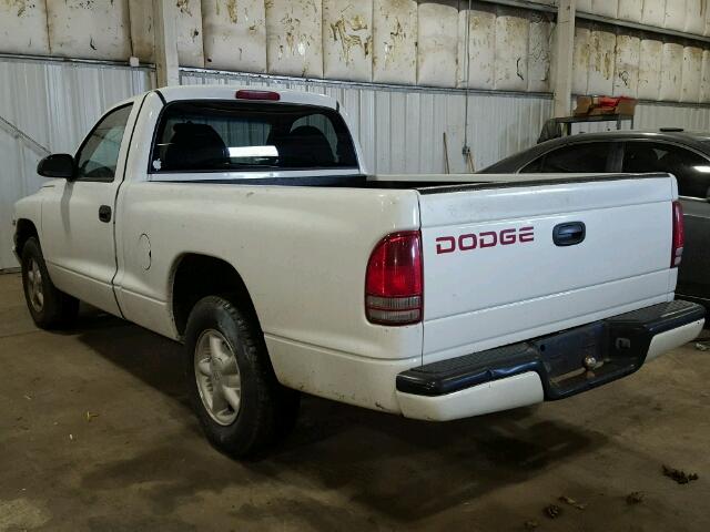 1B7FL26X9WS556919 - 1998 DODGE DAKOTA WHITE photo 3