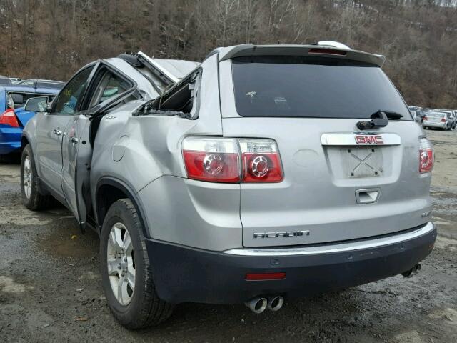 1GKEV23778J292140 - 2008 GMC ACADIA SLT SILVER photo 3