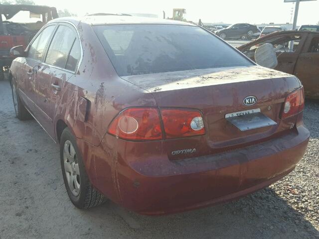 KNAGE123465027238 - 2006 KIA OPTIMA LX BURGUNDY photo 3