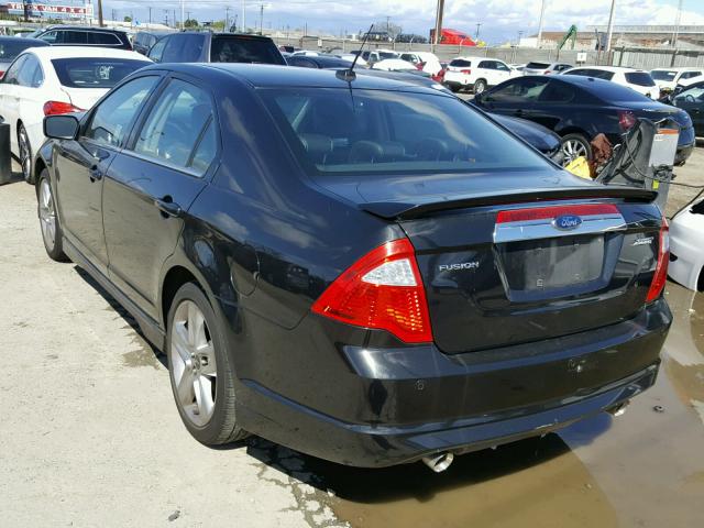 3FAHP0KC9AR207550 - 2010 FORD FUSION SPO BLACK photo 3