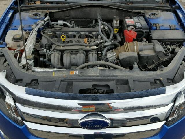 3FAHP0JA9CR228062 - 2012 FORD FUSION SEL BLUE photo 7