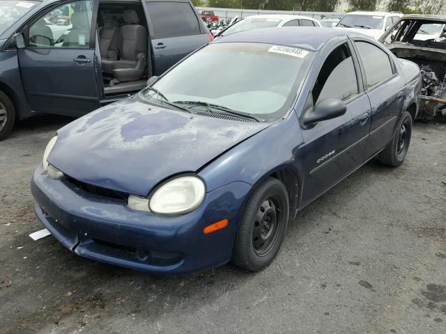 1B3ES46C91D217986 - 2001 DODGE NEON SE BLUE photo 2