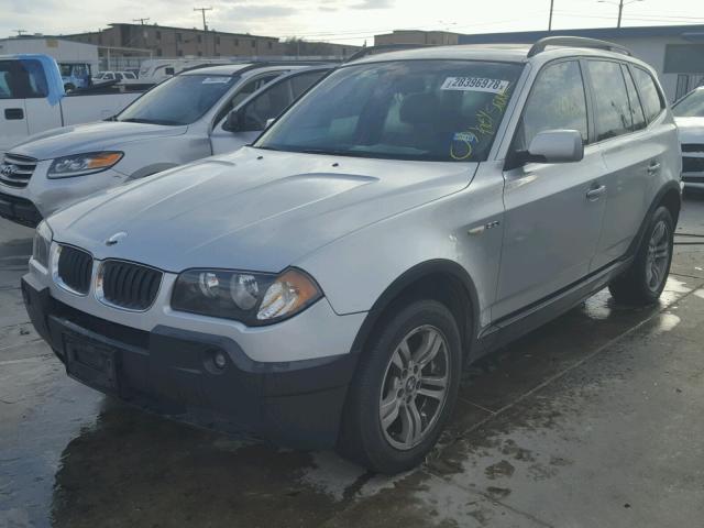 WBXPA93485WD04265 - 2005 BMW X3 3.0I SILVER photo 2