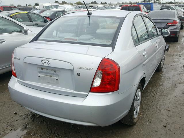 KMHCN4AC9AU430906 - 2010 HYUNDAI ACCENT GLS SILVER photo 4