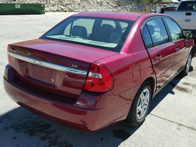 1G1ZS58F57F197870 - 2007 CHEVROLET MALIBU LS RED photo 4