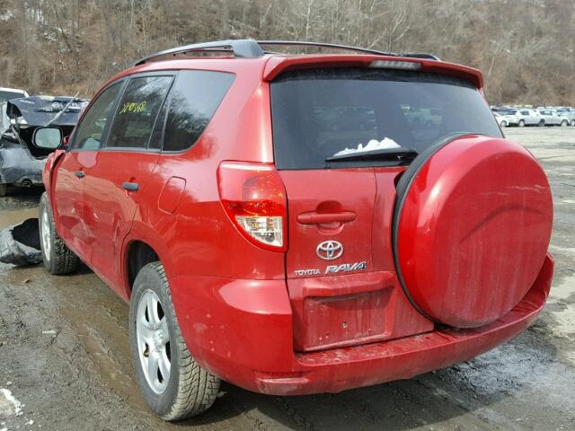 JTMBD33V485140010 - 2008 TOYOTA RAV4 RED photo 3