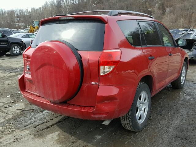 JTMBD33V485140010 - 2008 TOYOTA RAV4 RED photo 4