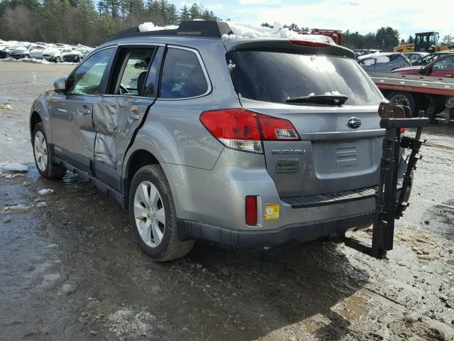 4S4BRDJCXB2331962 - 2011 SUBARU OUTBACK 3. GRAY photo 3