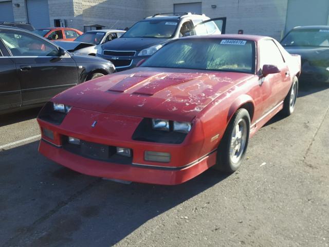 1G1FP21F8HL114304 - 1987 CHEVROLET CAMARO RED photo 2