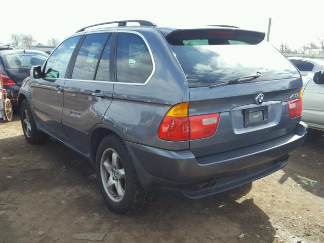 5UXFB33563LH47166 - 2003 BMW X5 4.4I GRAY photo 3