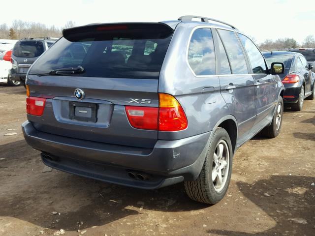 5UXFB33563LH47166 - 2003 BMW X5 4.4I GRAY photo 4