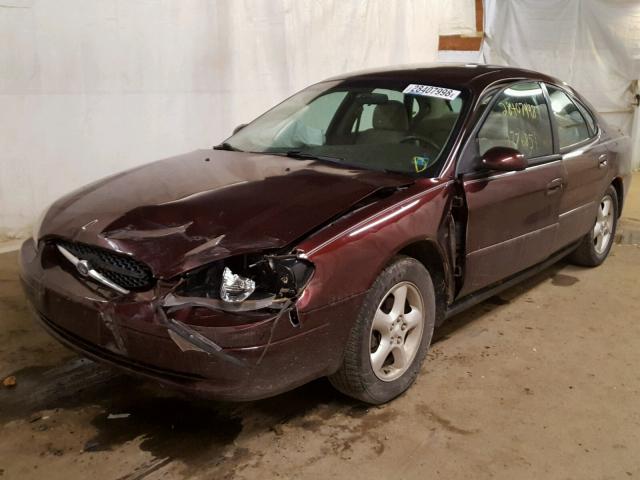 1FAFP55S9YG232523 - 2000 FORD TAURUS SES BROWN photo 2