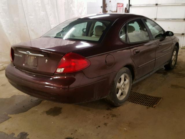 1FAFP55S9YG232523 - 2000 FORD TAURUS SES BROWN photo 4