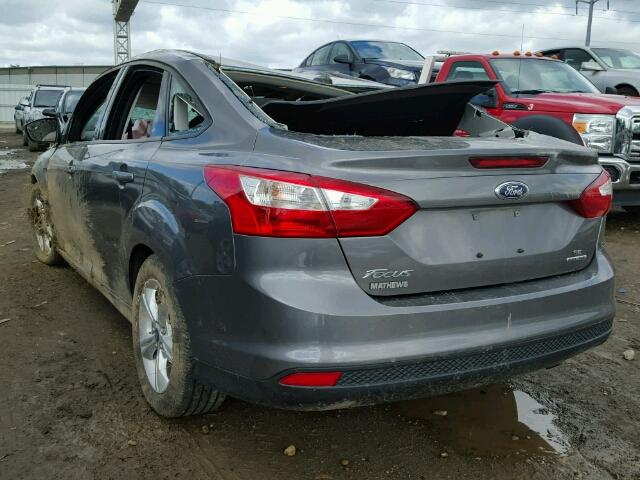 1FADP3F21EL195416 - 2014 FORD FOCUS SE GRAY photo 3