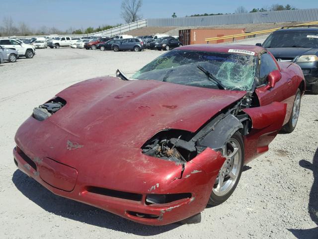 1G1YY22G815129506 - 2001 CHEVROLET CORVETTE MAROON photo 2