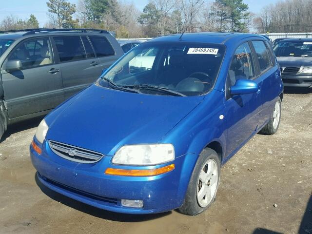 KL1TG66676B544409 - 2006 CHEVROLET AVEO LT BLUE photo 2