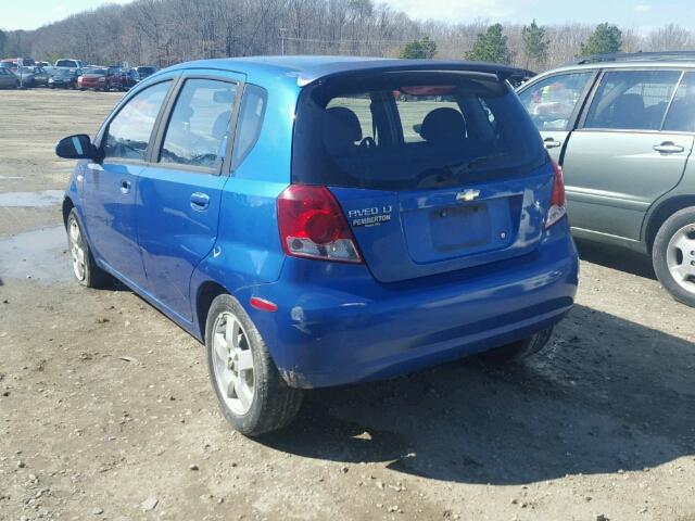 KL1TG66676B544409 - 2006 CHEVROLET AVEO LT BLUE photo 3