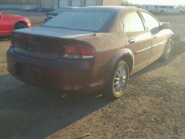 1C3AL56U61N557071 - 2001 CHRYSLER SEBRING LX MAROON photo 4