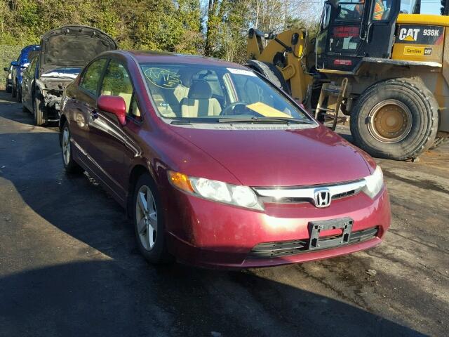 1HGFA16867L102634 - 2007 HONDA CIVIC EX BURGUNDY photo 1