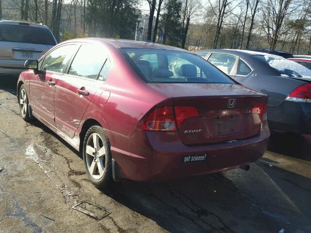 1HGFA16867L102634 - 2007 HONDA CIVIC EX ბურგუნდია ფოტო 3