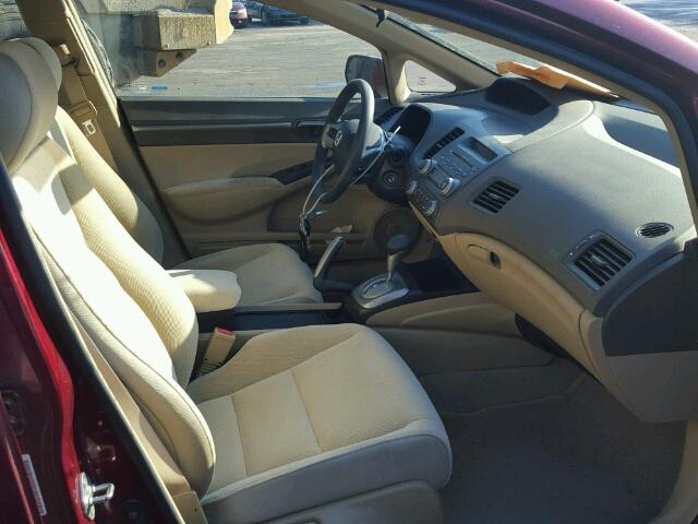 1HGFA16867L102634 - 2007 HONDA CIVIC EX ბურგუნდია ფოტო 5