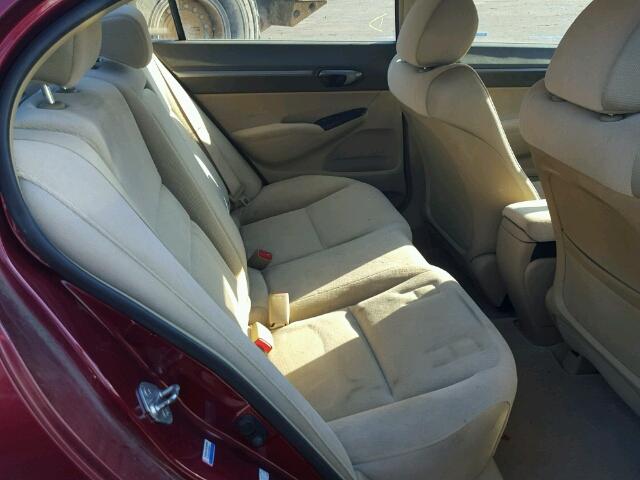 1HGFA16867L102634 - 2007 HONDA CIVIC EX ბურგუნდია ფოტო 6