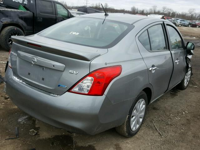 3N1CN7AP9DL822942 - 2013 NISSAN VERSA S GRAY photo 4