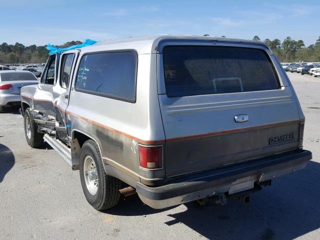 1GNGR26N4LF128575 - 1990 CHEVROLET SUBURBAN R SILVER photo 3