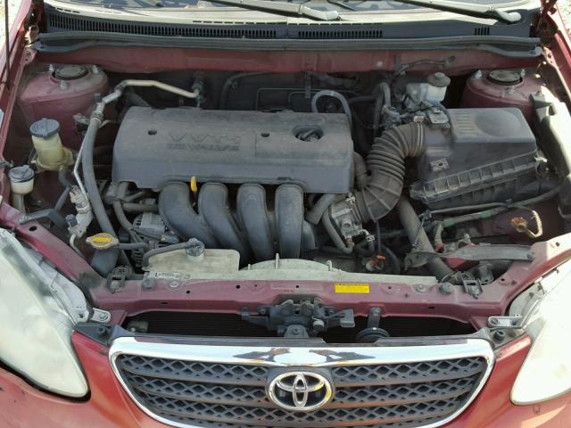 1NXBR32E98Z013189 - 2008 TOYOTA COROLLA CE BURGUNDY photo 7