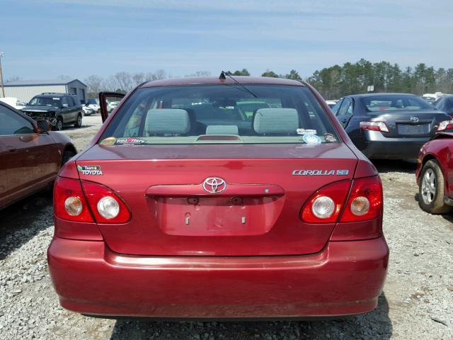 1NXBR32E98Z013189 - 2008 TOYOTA COROLLA CE BURGUNDY photo 9