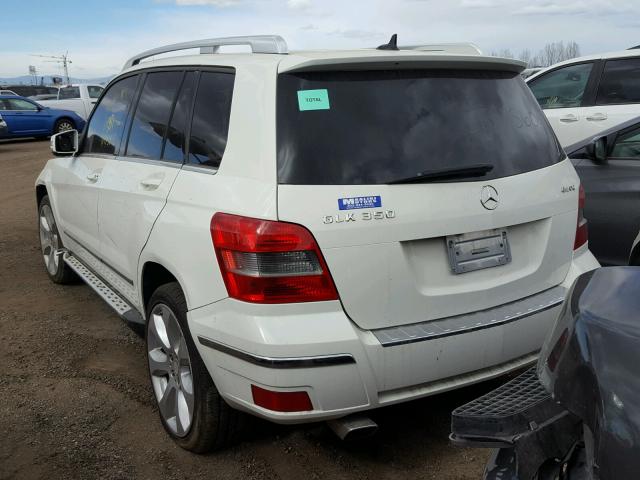 WDCGG8HB5AF263026 - 2010 MERCEDES-BENZ GLK 350 4M WHITE photo 3