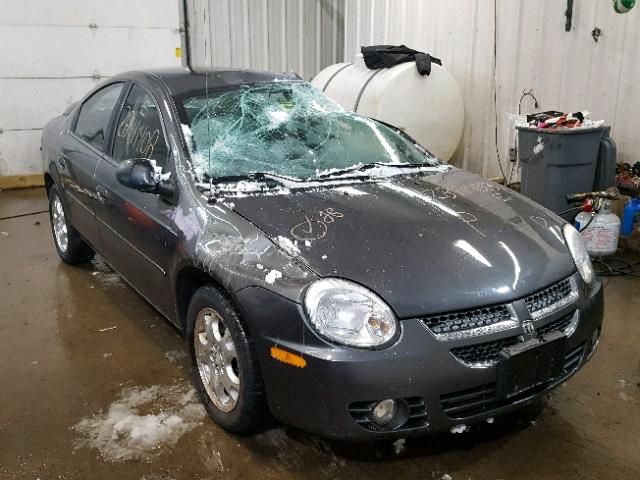 1B3ES56C04D511979 - 2004 DODGE NEON SXT GRAY photo 1