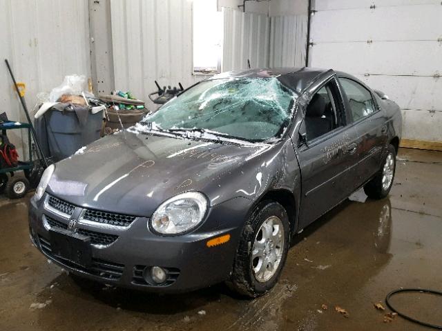 1B3ES56C04D511979 - 2004 DODGE NEON SXT GRAY photo 2